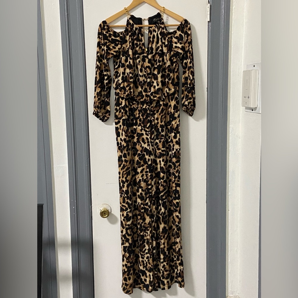 Thalia Sodi One Piece Leopard Print Jumpsuit